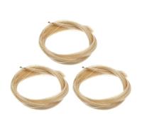 Parliky 3 Rollos Pelo de Cuerda de Violín de Crin de Caballo Accesorios para Cuerda de Violín Repuesto Esencial para Violonchelo Reparación y Mantenimiento Instrumentos Musicales