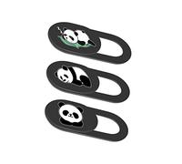 Parliky 3 Uds Deslizador Ultra Portátil Protección Protectores Dibujos Animados Cámara Web Patrón Cámara Panda para Móvil Delgado Compatible para Computadora Animal