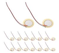 Parliky 35 Piezas Elementos Piezoeléctricos Disco Sensor de Cobre con Cable Buzzer Mini para Accesorios de Guitarra y Disparador de Batería