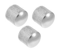 Parliky 3piezas Perillas Volumen Metal Para Guitarra Eléctrica Fáciles De Instalar Diseño Resistente y Funcional Accesorios Útiles Para Guitarras Eléctricos Color Plata