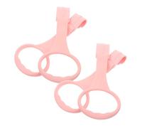 Parliky 4 piezas Anillos para Cuna de Niña de Color Rosa Material Duradero y Seguro y Ligeros Ayuda para Entrenamiento de Marcha y Agarre Bebés