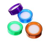 Parliky 4 piezas Esponjas Humectantes Redondas para Dedos Humidificador de Escritorio para Contar Dinero Mejora Agarre y Precisión Fácil Limpieza para Finanzas y