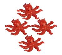 Parliky 4 Piezas Modelo de Pulpo Simulado Figura Animal Marino Realista de PVC Decoración Miniatura para Hogar Jardín Escritorio y Paisajismo DIY