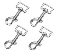 Parliky 4 piezas Mosquetón Giratorio para Correa de Perro Cierre de Metal Resistente para Correas y Bolsos Gancho Seguro para Mascotas Diseño Compacto y Duradero