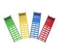 Parliky 4 Piezas Soporte para Anzuelos y Organizador de Líneas de Pesca Soporte para Líderes Resorte Elástico 22 CM Largo X 6 CM Ancho Colores Amarillo Rojo Verde y Azul Accesorio