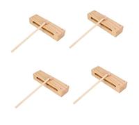 Parliky 4piezas Instrumento Musical De Bloque De Madera Dura Con Para Percusión Sonido Fuerte Para Clases De Música y Actividades Educativas