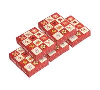 Parliky 5 Piezas DIY Year Raffle Box de Papel Compartimentado para Sorteos Caja Vacía para Fiesta y Uso Multifuncional