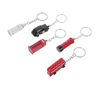 Parliky 5 piezas Llavero Londres Modelo Bus Rojo Buzón Cabina Telefónica Big Colección Viajeros Diseño Detallado