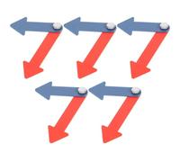 Parliky 5 Piezas Manecillas de Reloj de Plástico para DIY Rotativas Agujas Segundero y Minutero Herramienta Educativa para Útiles Escolares y Aula de Matemáticas