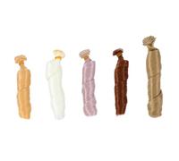 Parliky 5 Piezas Pelucas para Muñecas Resistentes al Cabello para Bricolaje y Reparación de Muñecas Accesorio de Peluca Hecho Mano para Personalizar Peinados