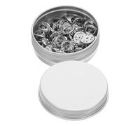 Parliky 50 Piezas de Cierres de Seguridad para Pins de Esmalte de Latón en Color Plata, Caja Organizadora, Respaldo de Embrague para Insignias, Broches, Sombreros y Manualidades