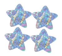 Parliky 50 Piezas de Star vendajes color parches shape Vendemas de dibujos animados con forma vendas adhesivas brillo de emergencia de polivinilo Azul