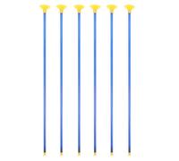 Parliky 6 Flechas de Ventosa Niñas, Plástico Resistente, 42 Cm, Color Azul, Juego Seguro para Interiores y Exteriores, Juguete de Práctica de Tiro de Cuerda