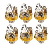 Parliky 6 Jacks de Guitarra Estéreo de 6,35mm para Grabación y Refuerzo de Sonido, Conexión de Audio Profesional de Metal Durable