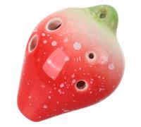 Parliky 6 ocarina de fresa ocarina portátil ocarina principiante ocarina profesional Instrumento musical para niños ocarina tenor ocarina de cerámica ocarina para niños rojo