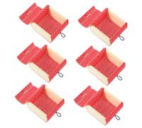 Parliky 6 piezas Caja Decorativa de Bambú Miniatura con Tapa Baúl Joyero Estilo Cofre del Tesoro Organizador Práctico para Almacenamiento de Pequeños Objetos Diseño Rústico para Uso Hogar