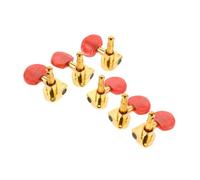 Parliky 6 Piezas Clavijas de Afinación para Guitarra Acústica Botón Ovalado Dorado Cierre Completo Resistente al Desgaste para Práctica Casa y Viajes