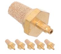 Parliky 6 Piezas Filtro de Cobre para Máquinas de Humo Unidades Silenciador Neumático de Admisión para Compresores de Aire Boquilla de Filtrado para Tubo de Repuesto para Fiestas y Eventos