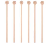 Parliky 6 piezas Mazos de Percusión de Madera con Punta Redonda para Marimba Xilófono y Percusión Escolar Instrumentos Musicales de Madera para Educadores