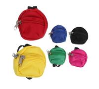 Parliky 6 Piezas Mini Mochila para Muñecas con Cremallera Funcional Mochila Miniatura para Casa de Muñecas y Simbólico Bolsa Portátil para y Desarrollo de Habilidades Motrices