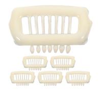 Parliky 6 Piezas Pet Hair Barrettes For Small Dogs and Puppies Cute Dog Hair Clips For Grooming Secure Hold Practical Accessories Beige