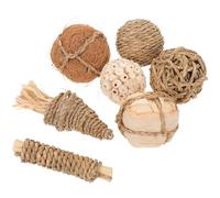 Parliky 7 Piezas Bolas de para Masticar Mascotas Juguetes para Conejos y Pequeños Animales Promueven Salud Dental y Actividad para Hámsteres Cobayas Chinchillas y Conejillos de Indias