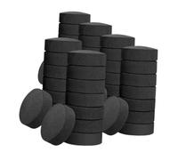 Parliky 70 Pastillas de Carbón Natural para Barbacoa Exterior, Carbón Vegetal Ligero y Práctico para Camping y Uso Doméstico Fácil de Encender
