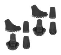 Parliky 8 Piezas Conjunto de Tapas de Goma Antideslizantes para Puntas de Bastón y Muleta Compatibles con Trekking Amortiguación Ergonómica y Fácil Instalación para Senderismo y Uso al