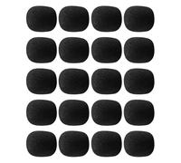 Parliky 80 Piezas Funda de Espuma para Micrófono Lavalier Protector para Auriculares y Micrófonos de Amplificador Cubierta Antiviento y Reducción de Ruido Negro