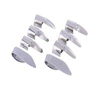 Parliky 8piezas Púas Inoxidable Plateadas Para Guitarra Eléctrica Diseño Ergonómico Púas Para Pulgar Índice