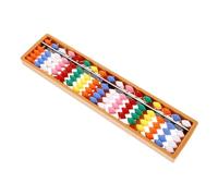 Parliky Ábaco Chino Tradicional Vintage para Aprendizaje Matemático Herramienta de Cálculo Resistente y Segura con Columnas de Colores para Estudiantes y Edad Preescolar