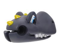 Parliky Accesorio para Manillar de Bicicleta Infantil con Decoración de Dinosaurio de Silicona Gris Juguete Decorativo Fácil de Instalar para Patinetes y Bicicletas sin Pedales