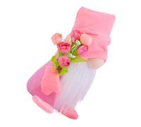 Parliky Adorno de Peluche Muñeco sin Rostro Tulipán Pequeño Rosa Decoración de Escritorio para Día Madre y San Valentín Figura de Felpa Suave Base Estable Obsequio para Madres