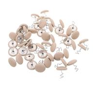 Parliky Alfileres Giratorios para Faldones de Cama 50 Unidades Tachuelas de Tapicería de Acero Inoxidable Cobertura de Tela Beige Pasadores Antideslizantes para Muebles y Fundas