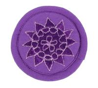 Parliky Alfombrilla Bordada Pequeña para Cuenco Tibetano 10 Cm de Algodón, Cojín para Cuencos Cantores Budistas, Tapete Artesanal Nepalí para Decoración y Meditación