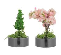 Parliky Árboles de Decoración en Miniatura 2 Piezas Bonsái Japonés, Árboles Falsos Realistas para Dioramas y Paisajes de Tren, Modelos Compactos para Manualidades y Terrarios
