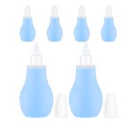 Parliky Aspirador para Bebés 6 Piezas Punta de Silicona Suave Manual Portátil Herramienta de Limpieza para Uso en Casa y Viajes