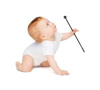Parliky Baquetas de Plástico Negras para Niños, 10 Piezas por Bolsa, Material Didáctico y Accesorio para Enseñanza Musical de Percusión
