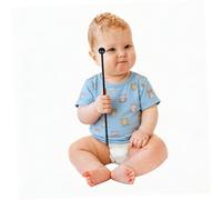 Parliky Baquetas de Plástico Negro para Niños, 10 Piezas por Bolsa, Material Didáctico Que Mejora la Habilidad Manual y Enseñanza Musical