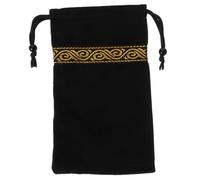 Parliky Bolsa de Almacenamiento para de Tarot Pequeña y Portátil Diseño Terciopelo con Cierre de Cordón Resistente y Práctica para Guardar Tarot Joyas y Pequeños Objetos Color Negro con