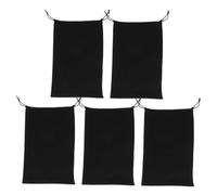 Parliky Bolsa para Gafas de Esquí 5 Piezas, de Microfibra Negra, Tamaño 25x14 Cm, Suave y Antiarañazos, Cordón Ajustable, Adecuado para Viajes y Actividades al Aire Libre