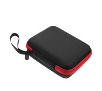 Parliky Bolsa Portátil para Púas de Guitarra Borde de Nylon Rojo y Malla Negra, Estuche Compacto para Almacenamiento Seguro de Accesorios de Guitarra, Organizador Ligero para Músicos