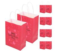 Parliky Bolsas de Papel para Regalos de San Valentín 10 Unidades Diseño Corazón Rojo Bolsa Pequeña para Dulces Fiesta Embalaje Festivo Adecuado para Detalles y Regalos Románticos