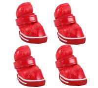 Parliky Botas para Perros PequeñOs Impermeables Y Antideslizantes Botitas De Nieve con Forro Polar CáLido Ajustables Y Ligeras Zapatos De Senderismo para Mascotas En Clima FríO 4 Piezas Talla 3