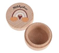 Parliky Caja de Almacenamiento de Dientes Perdidos de Madera para Guardar Recuerdos Dentales de Niños Diseño Cartoon Adecuado para Decoración Infantil