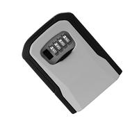 Parliky Caja de Seguridad Mural para Llaves con Cerradura de Combinación Caja Fuerte Metálica Gris de Aleación de Aluminio Resistente para Uso Exterior E Interior con Gran Capacidad y