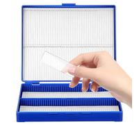 Parliky Caja Organizadora para Laboratorio 100 Compartimentos Numerados, Estuche de Almacenamiento de Diapositivas de Plástico Cierre Seguro para Proteger Muestras en Espacios