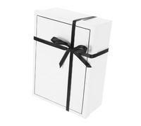 Parliky Caja Regalo Blanca Plegable con Lazo Caja de Cartón con Tapa y Base Reutilizable para Propuestas de Damas de Honor Graduaciones y Fiestas