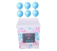 Parliky Cajas con Globos para Revelación de Género Azul Decoración para Shower con Diseño Seguro y Montaje Rápido para Fiesta Niña