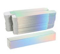 Parliky Cajas de Embalaje para Lápiz Labial de Papel Diseño Holográfico 20X120 MM 50 Unidades Estuche para Envolver Brillo Labial y Tubos de Rímel Organizador Práctico para Maquillaje